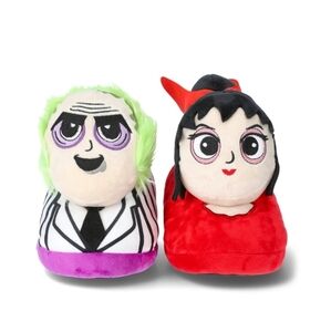 Ground Up Beetle Juice Lydia Deetz Womens Plush Character‎ Slippers House Shoes